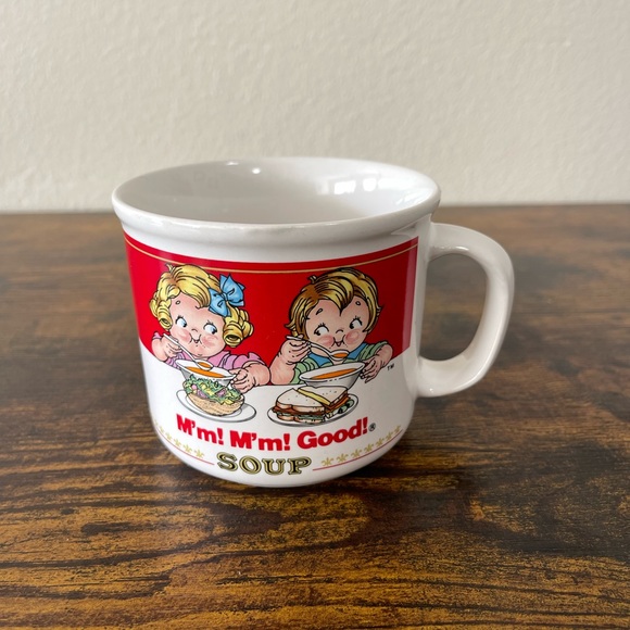 Vintage 1989 Campbell Soup Company M'm! M'm! Good Kids Eating Ceramic Mug Cup - Picture 3 of 6